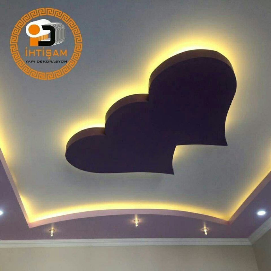 Фигурни потолок из гипсокартона