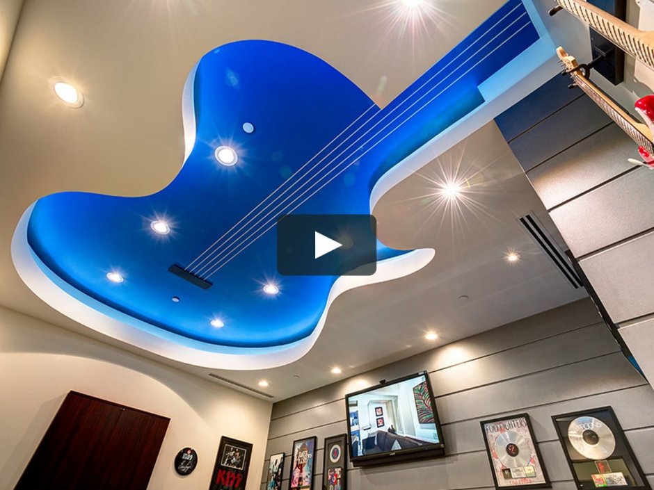 Фигурный потолок гитара