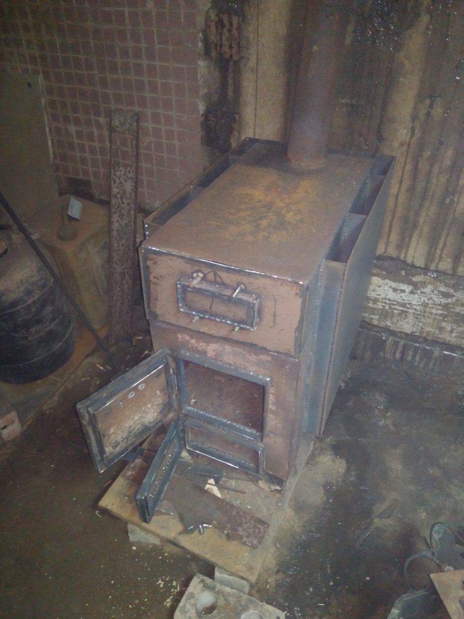 Вертикальная буржуйка для гаража