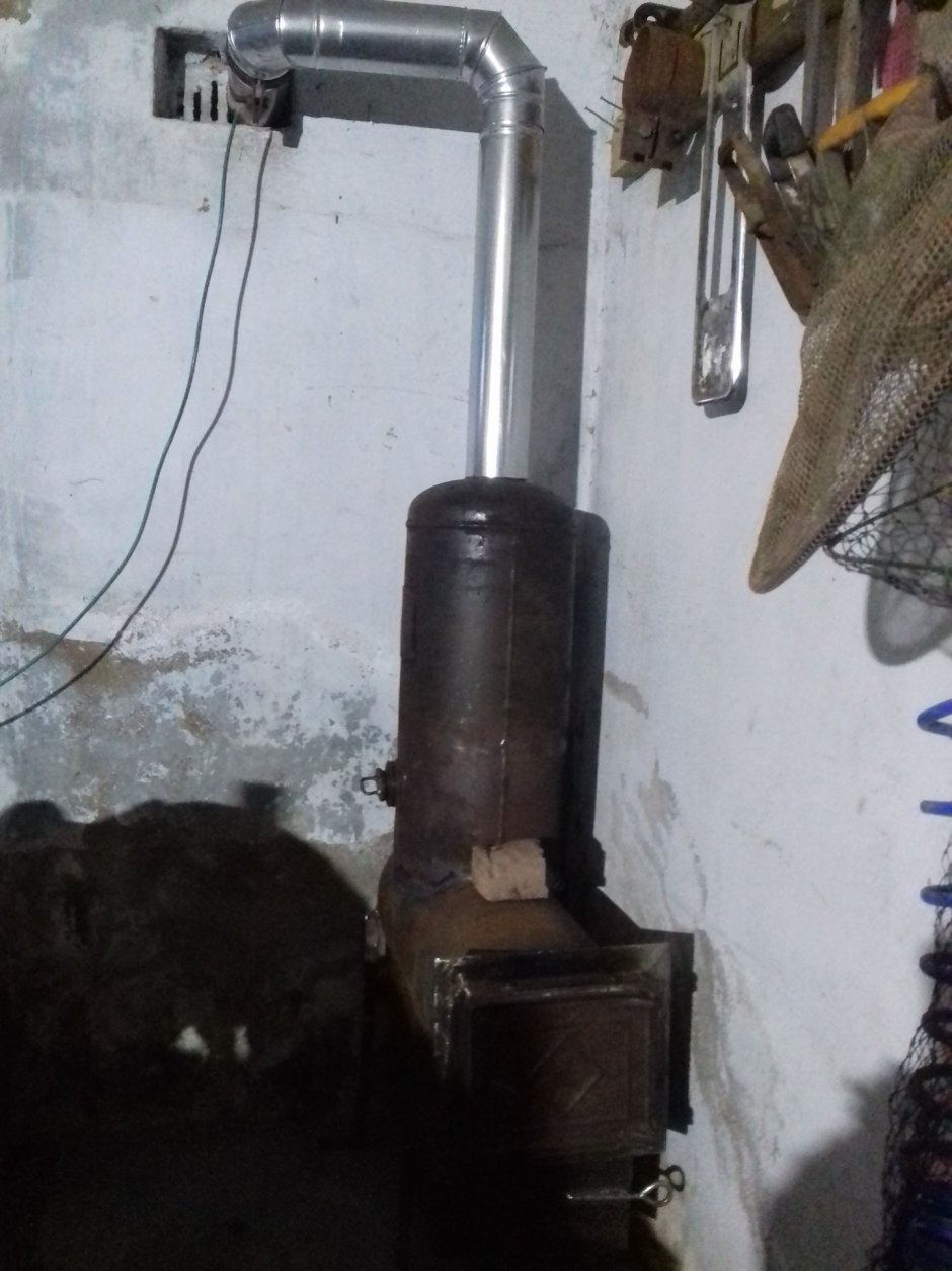 Печь из газового баллона с теплообменником