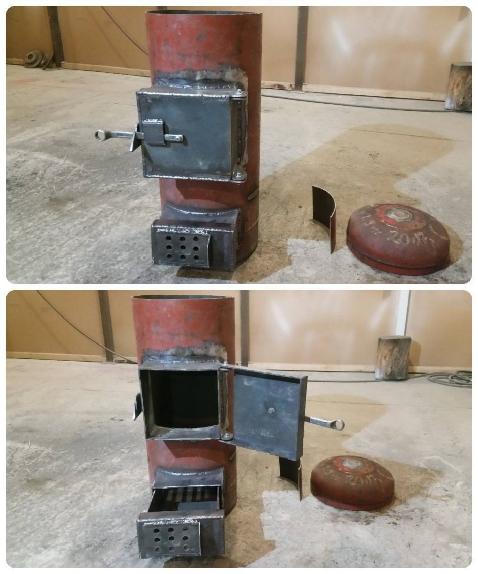 Дровяная печь из газового баллона