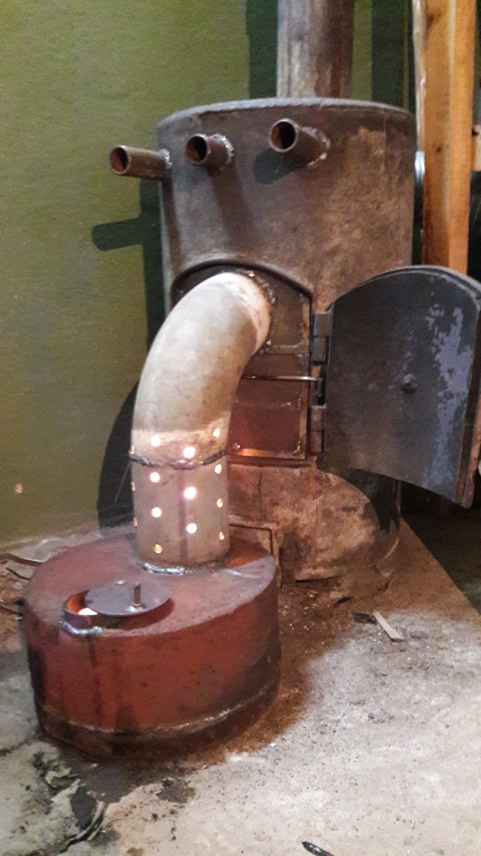 Печь буржуйка воздухонагревательная