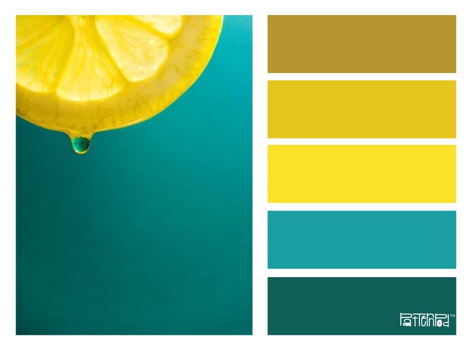 Сочетание цветов лимонный