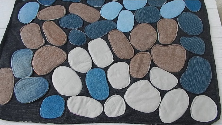 Коврик камушки своими руками из ткани пэчворк