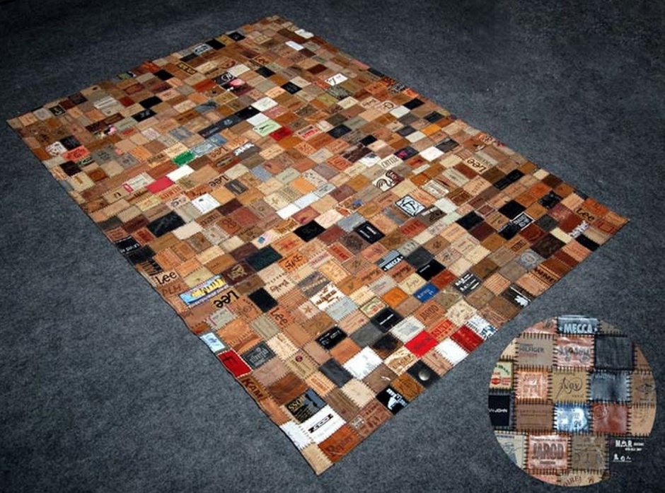 Коврики из старых материалов