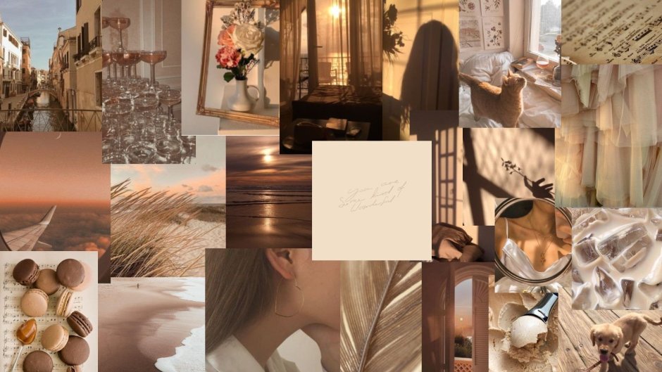Эстетичный коллаж в пастельных тонах