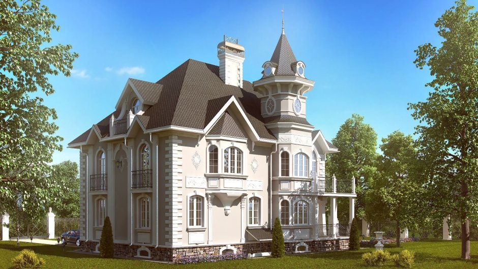 Загородная усадьба в стиле классицизм проект