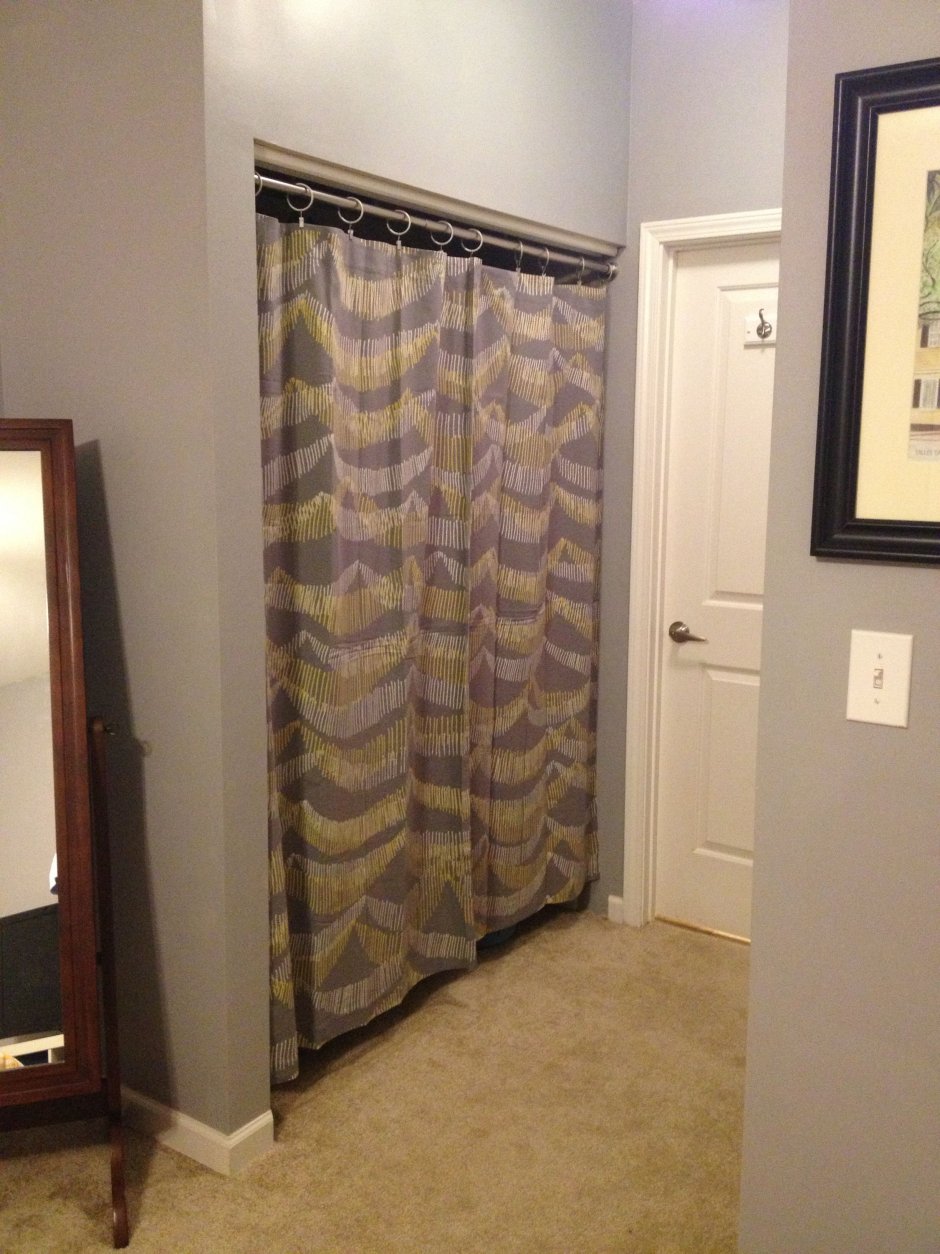 Штора вместо двери в гардеробную