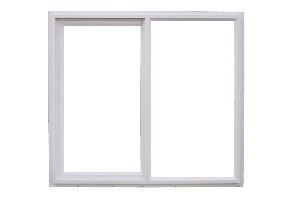 Пластиковое окно на белом фоне