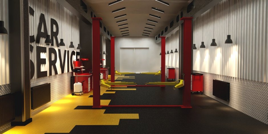 Интерьер автомастерской