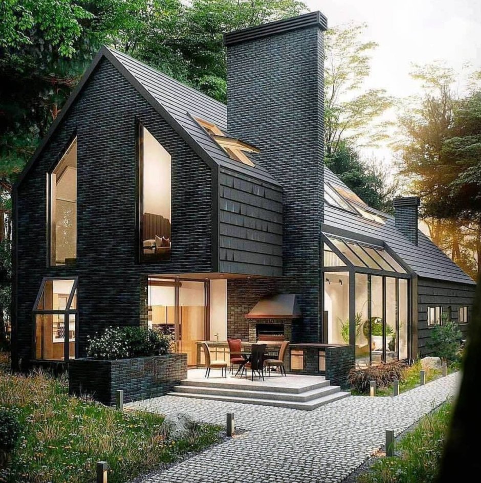 Эко-брутализм экстерьер