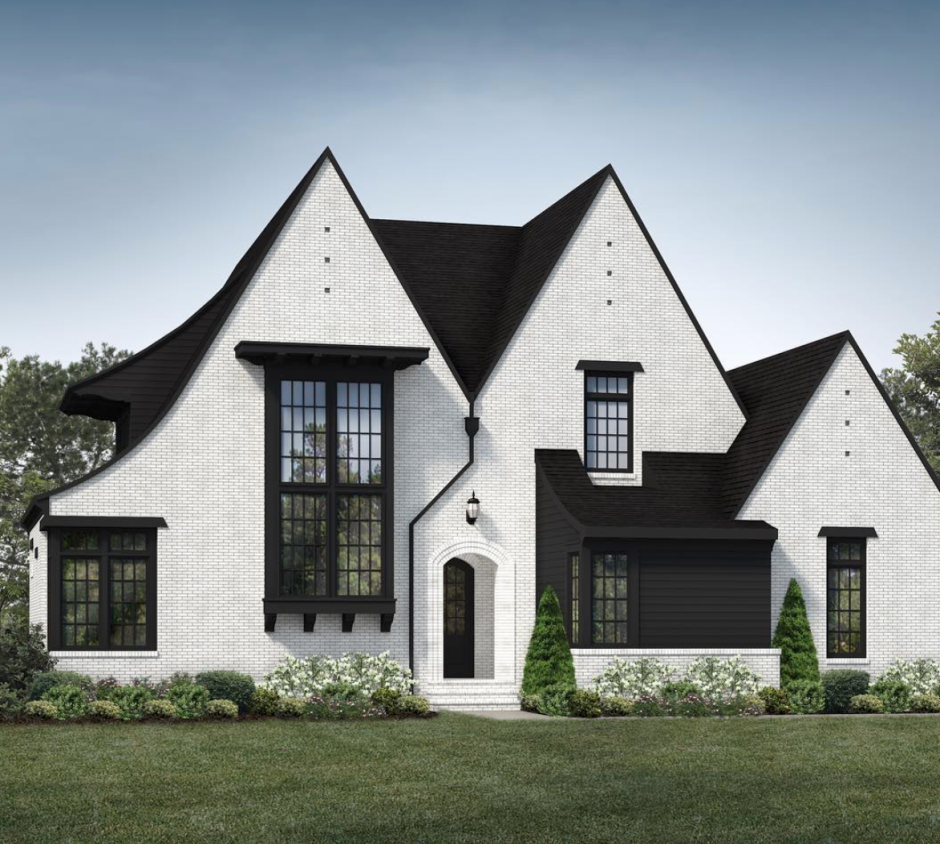 Дом черный с белым