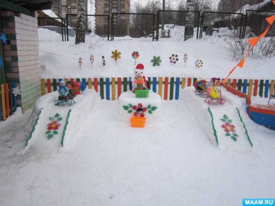 Сказки оформление веранды зимой в детском саду