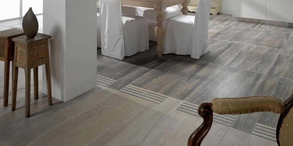 Плитка напольная комбинированная с ламинатом