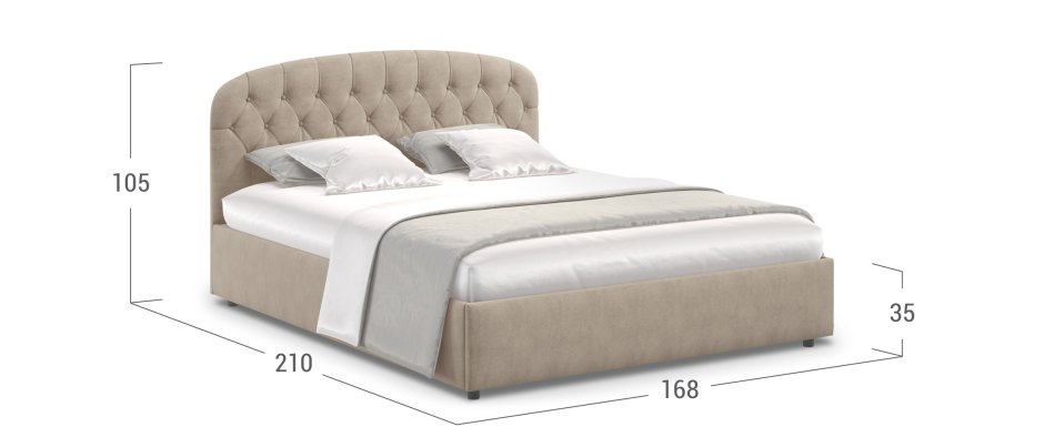 Кровать двуспальная Бьянка 140х200 модель 1207