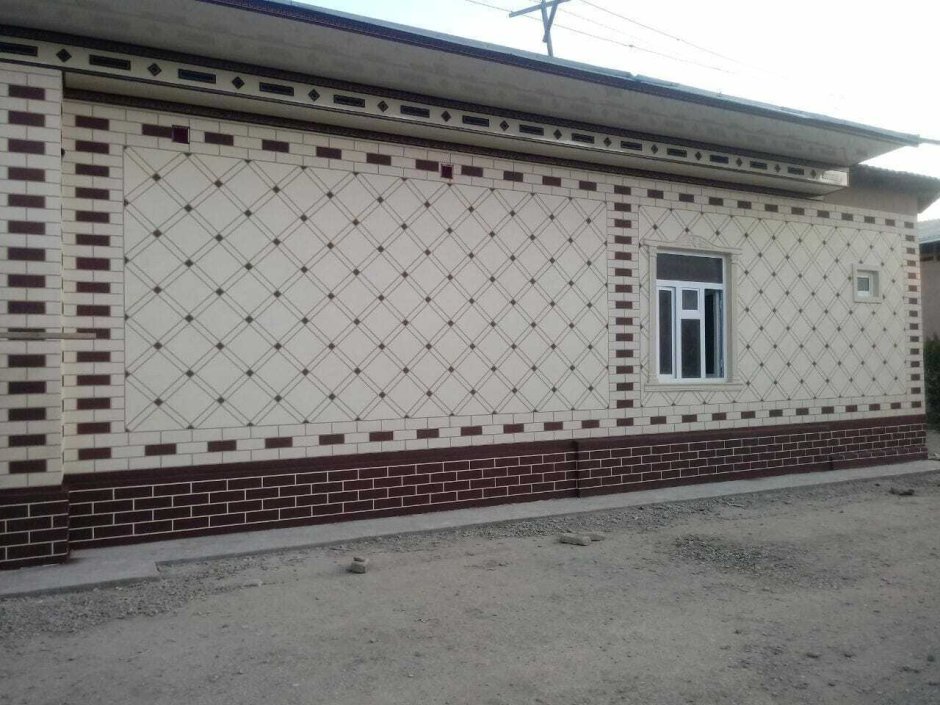 Травертин Узбекистан фасад дарвозахона