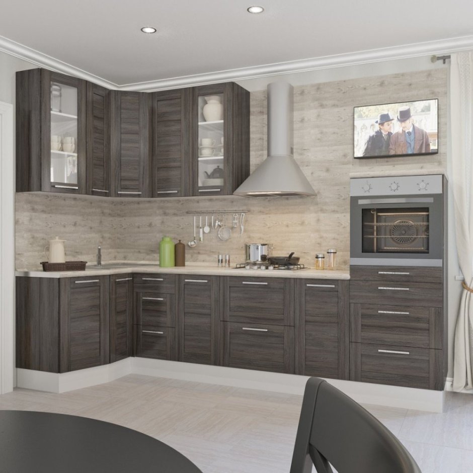 Кухня Леруа Леда серая