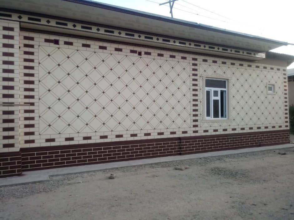 Травертин Узбекистан фасад дарвозахона