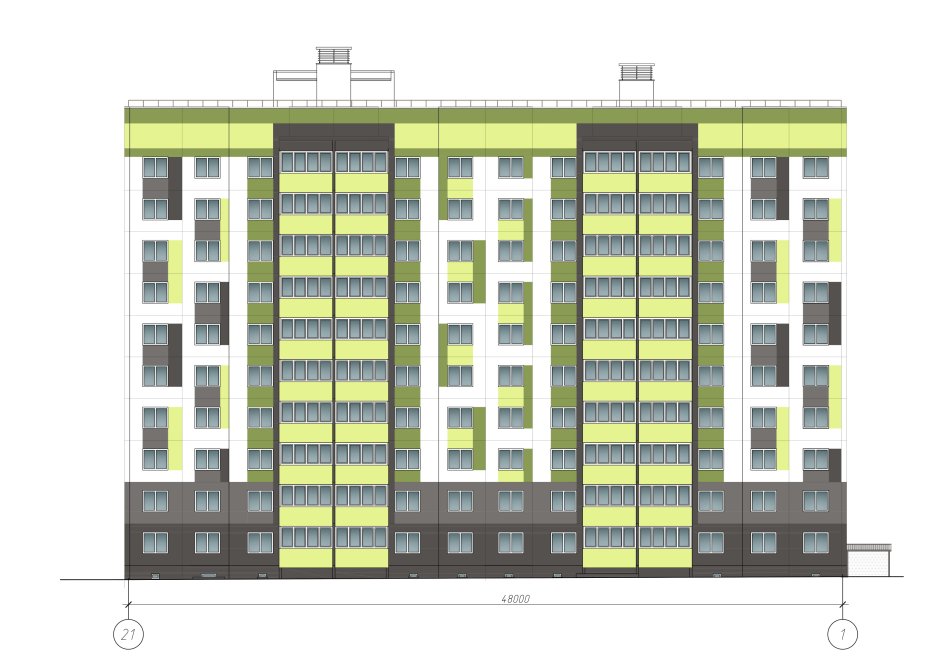 Фасады многоэтажных домов цветовые решения