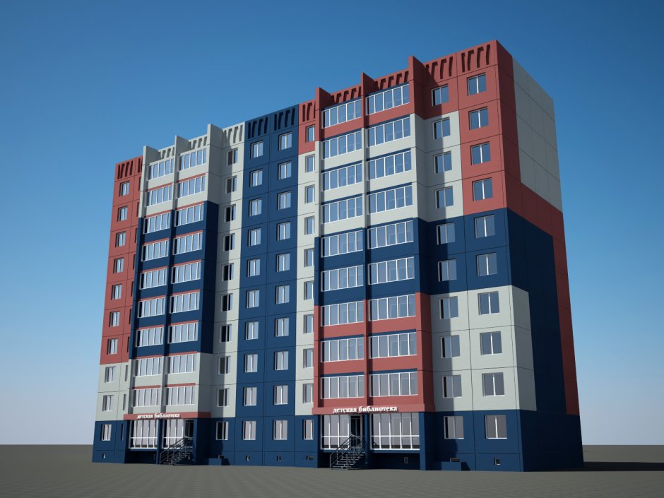 Панельный дом фасад