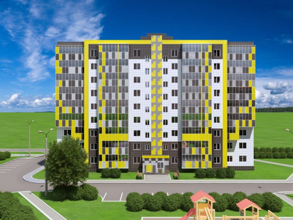 Фасады многоэтажек