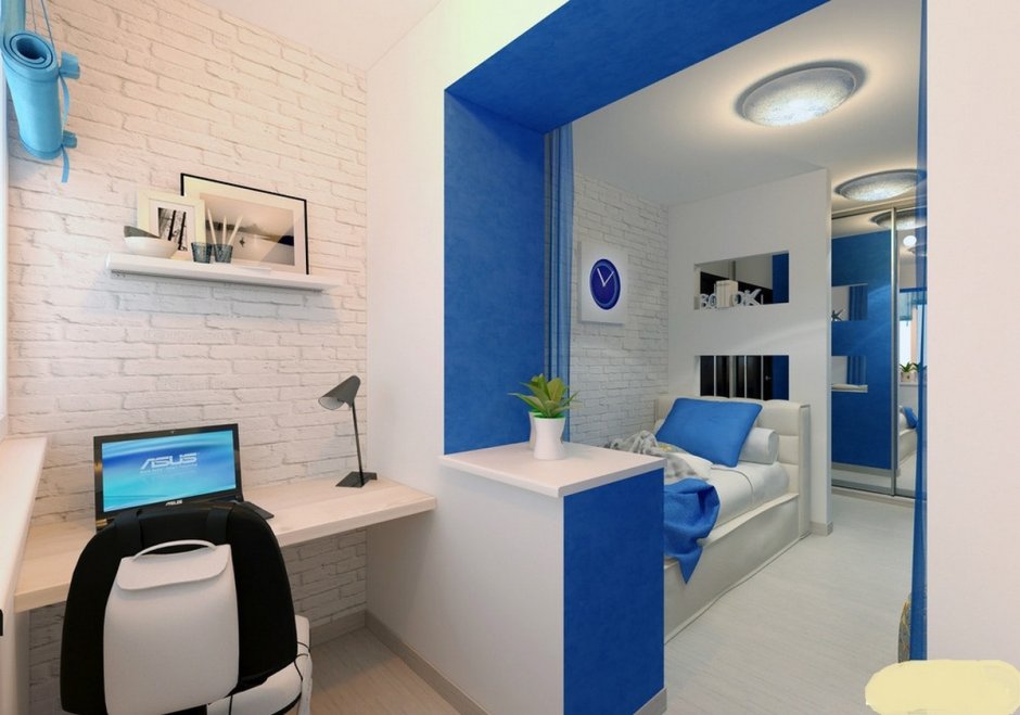 Детская комната с объединенным балконом