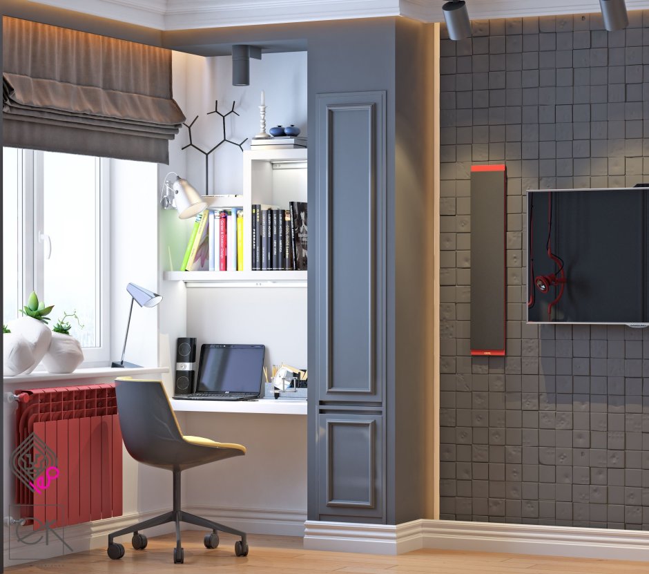 Комната для подростка с балконной дверью