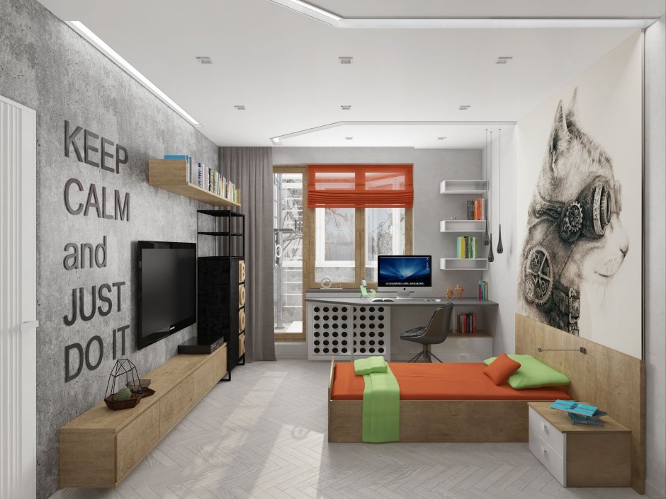 Дизайнерские проекты комнаты для подростка