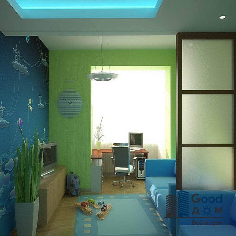 Детская совмещенная с балконом