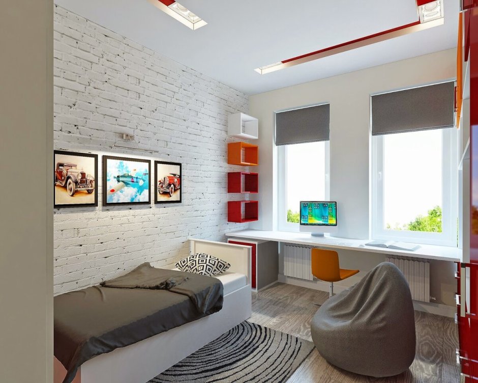 Дизайнерские проекты комнаты для подростка