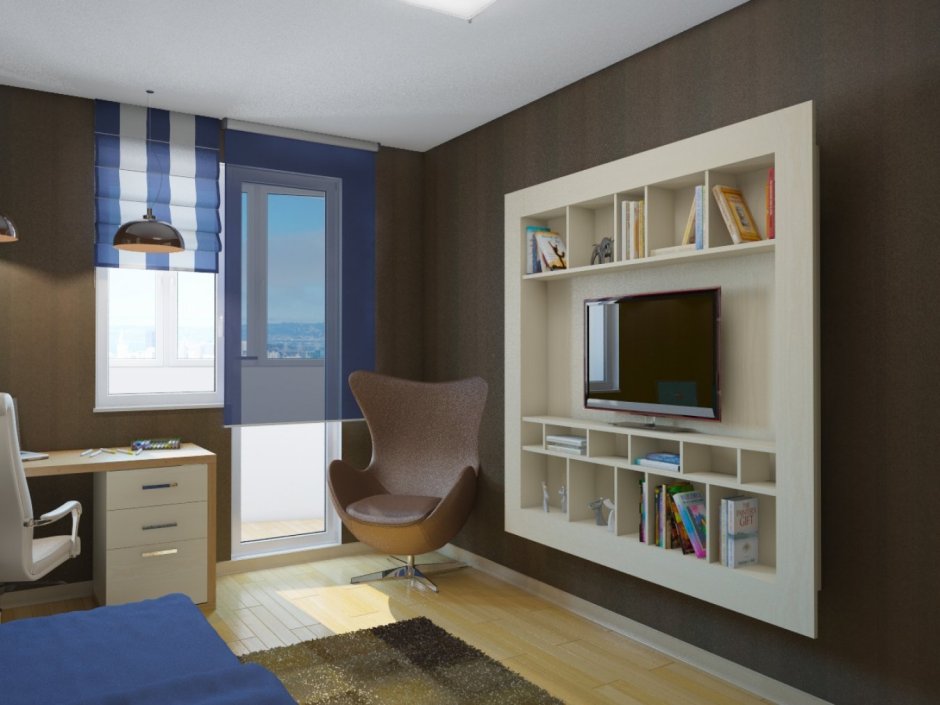 Подростковая комната с балконом
