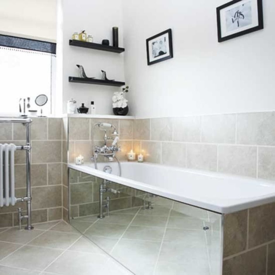 Фартук на ванную из плитки