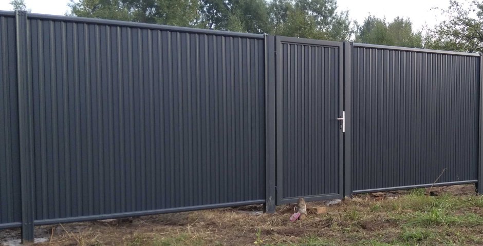 Забор Гранд лайн антрацит