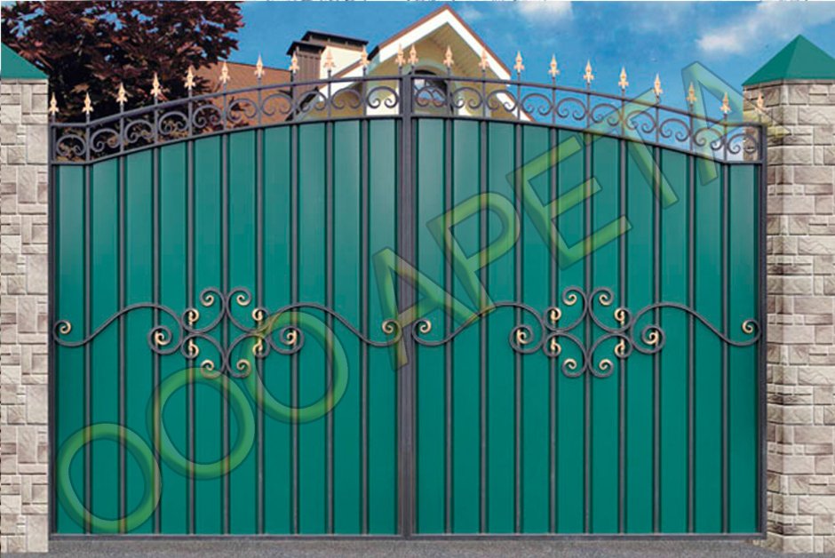 Ворота «МПА» со встроенной калиткой