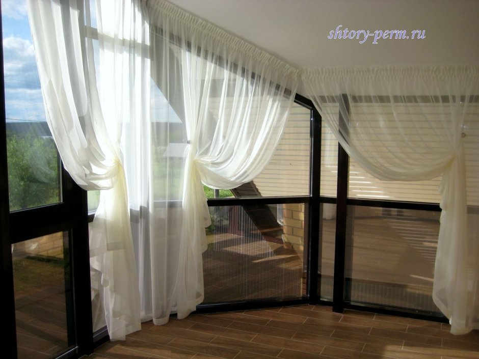 Тюль на панорамное окно