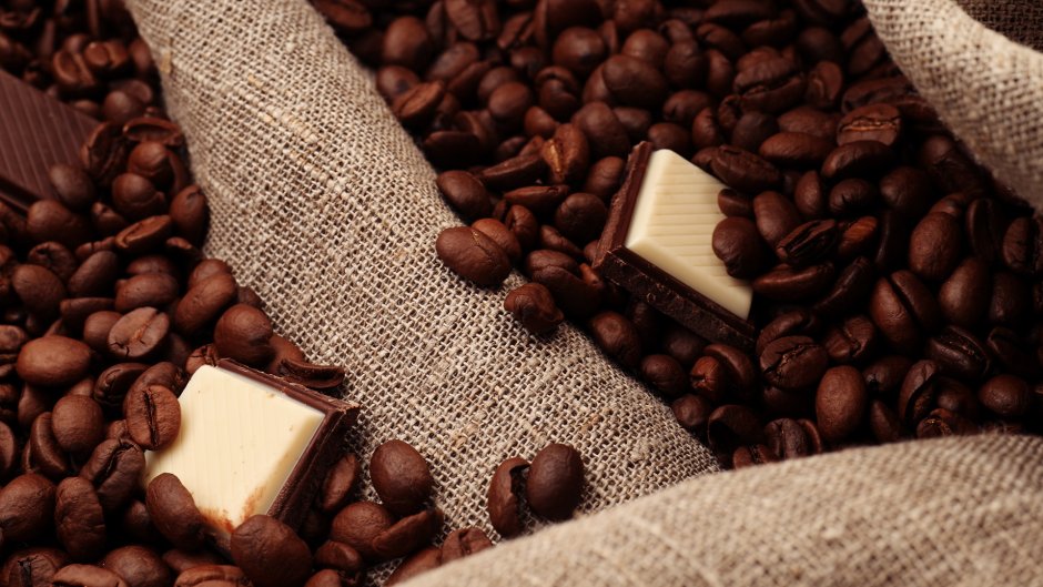 Зерна кофе в шоколаде