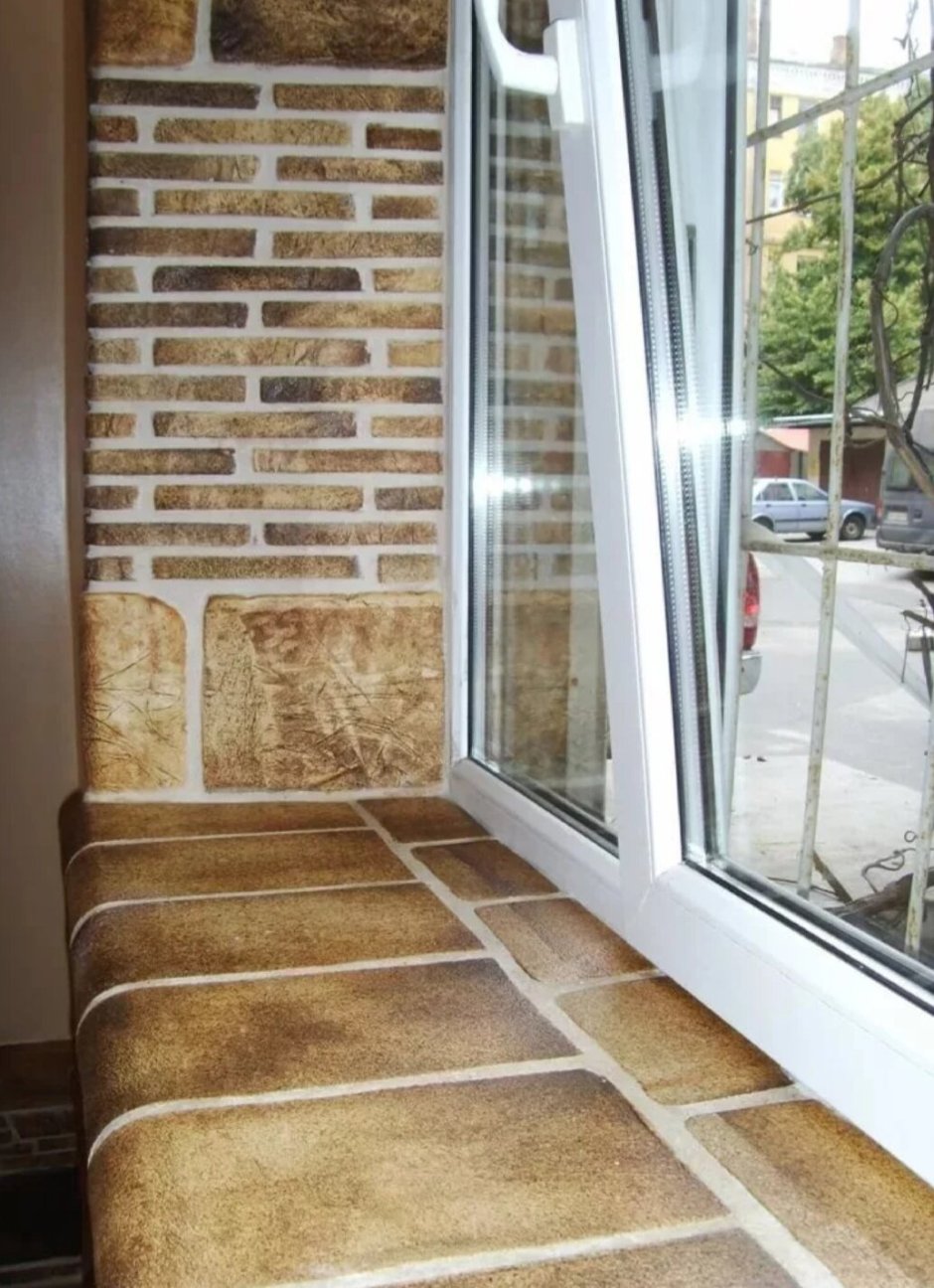 Откосы из плитки на окнах