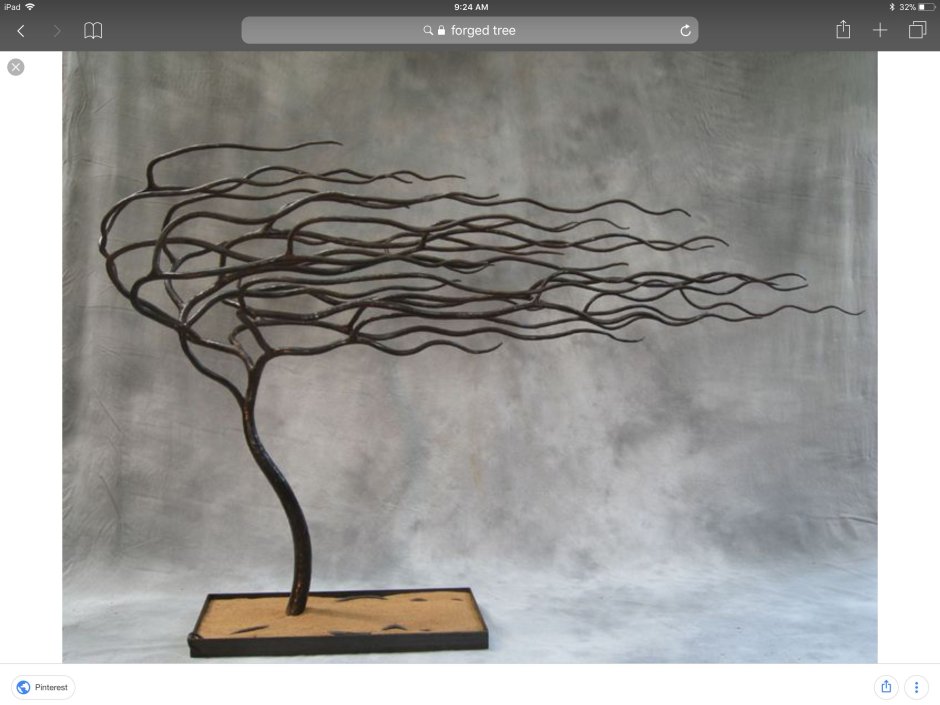 Дерево из прутьев железных