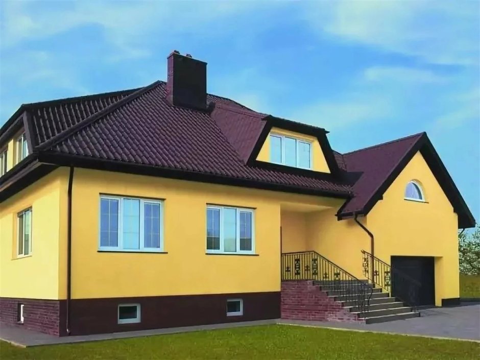 Цветовые сочетания фасадов домов