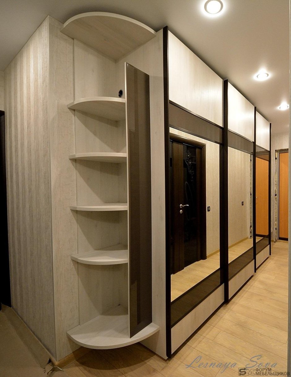 Встроенный шкаф купе в прихожую п44