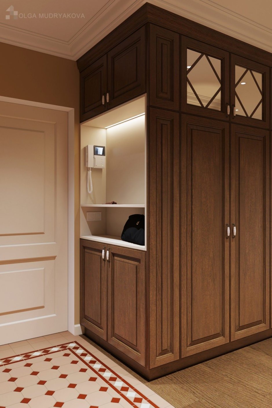 Прихожая с внешним углом