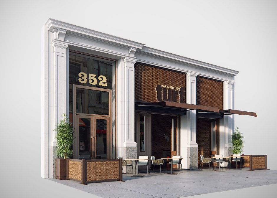 Фасады кафе и ресторанов