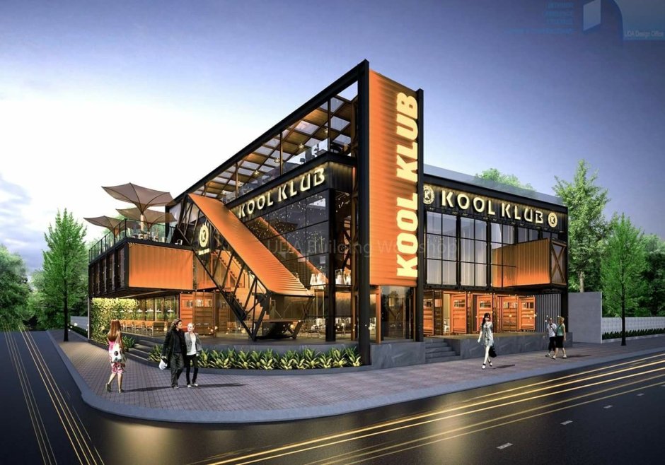 Современное кафе фасад