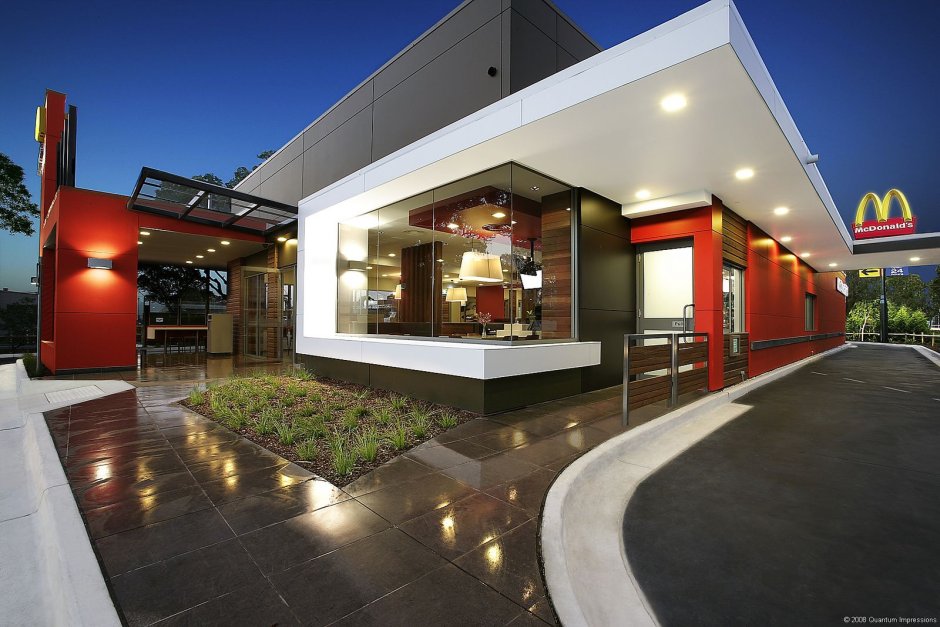 Современное кафе фасад