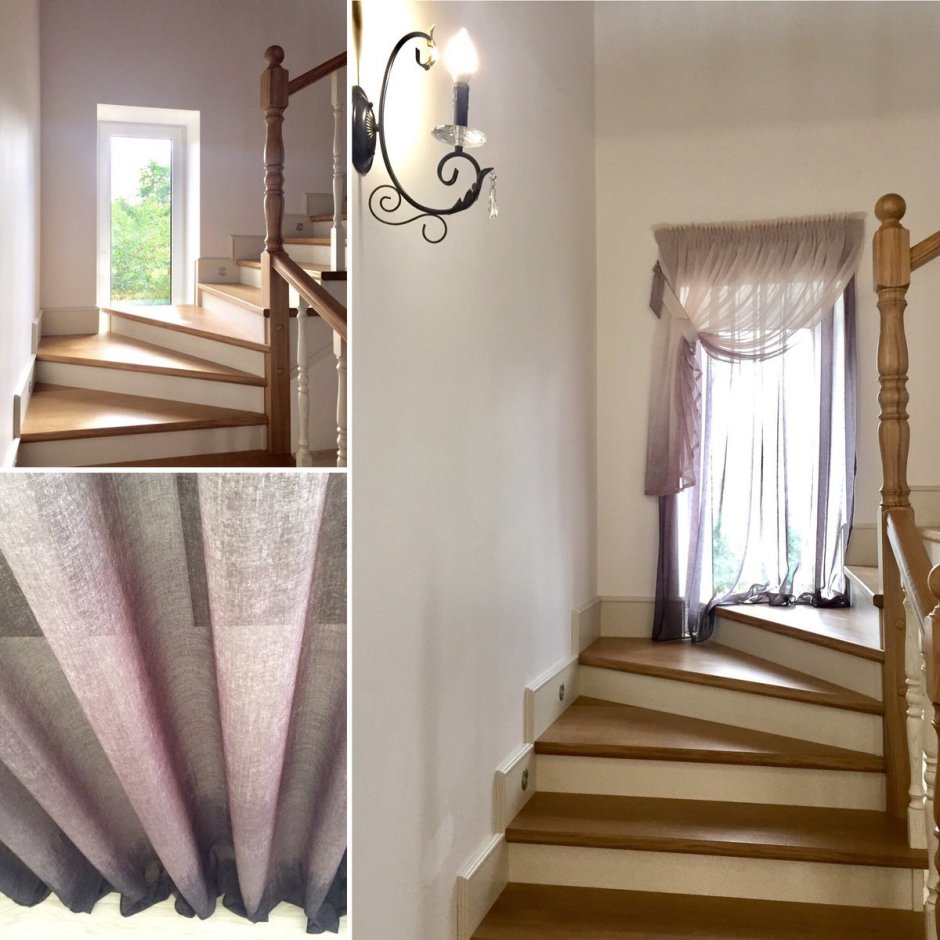 Шторы на лестничный пролет в частном доме