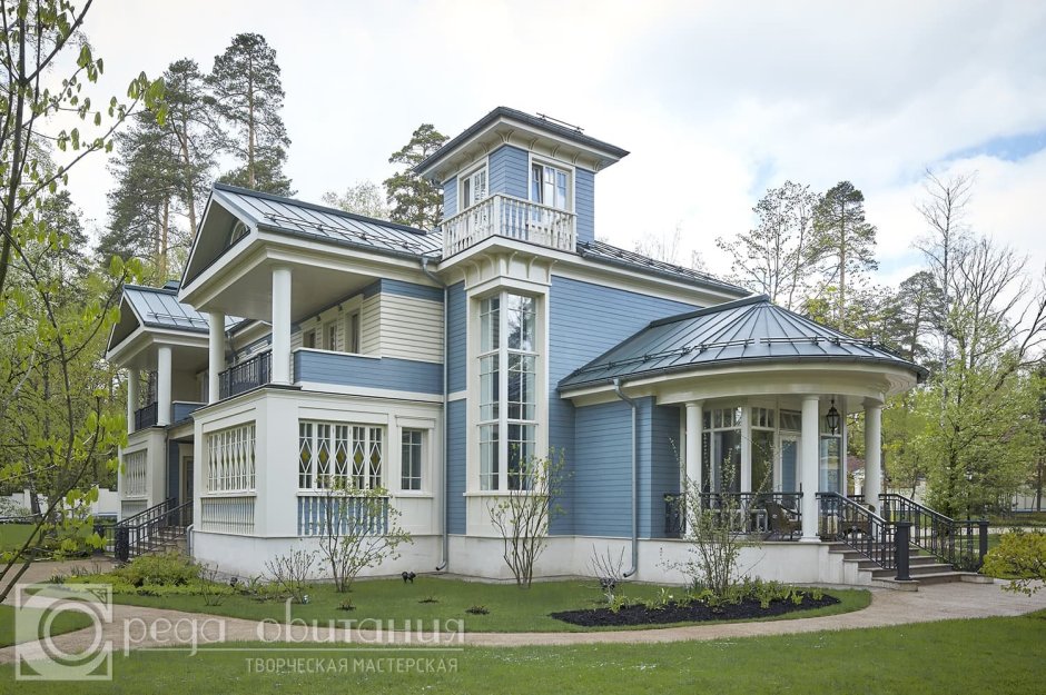 Дом в стиле русской усадьбы фасад