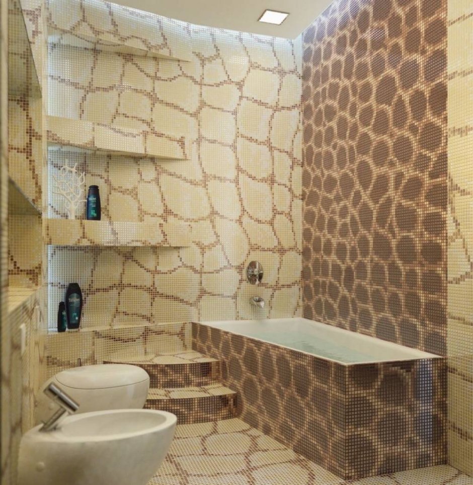 Ванные комнаты Отделанные кафелем