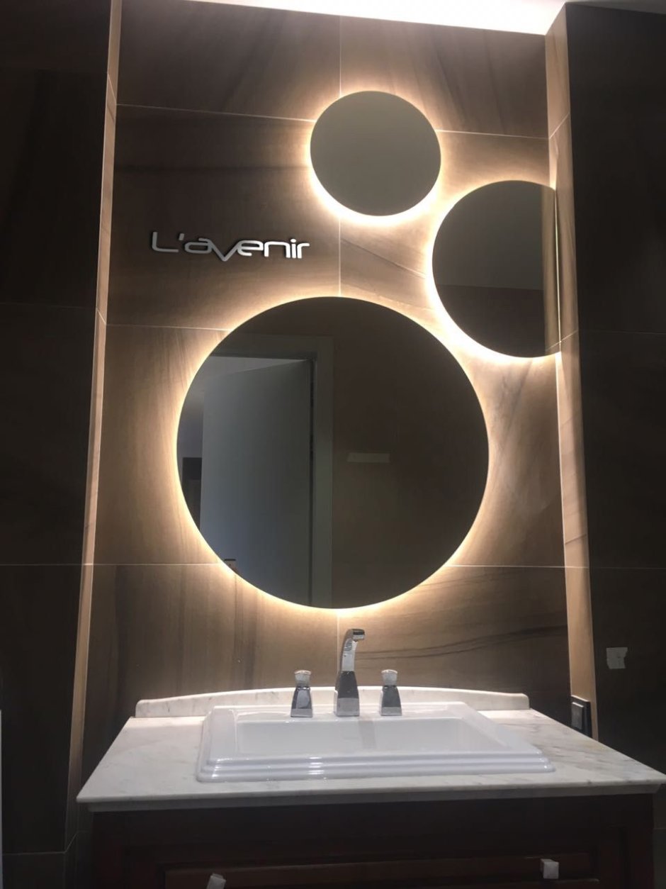 Зеркало круглое с подсветкой для ванной