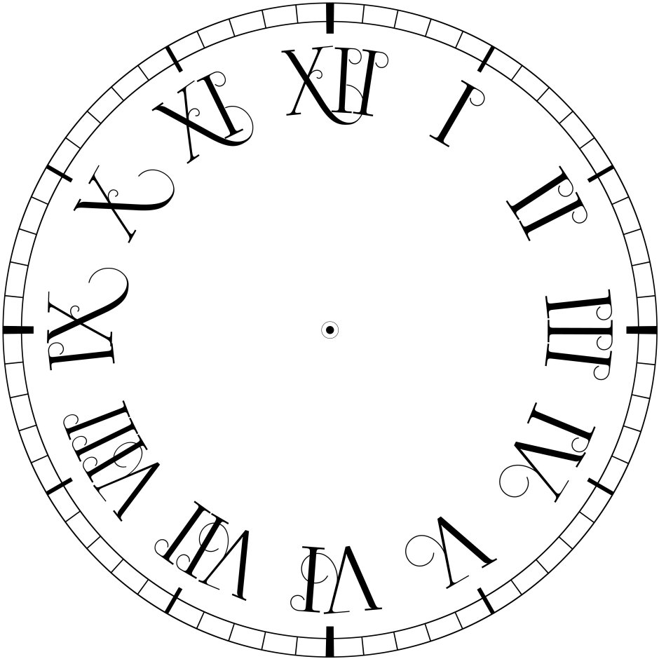 Часы циферблат вектор Винтаж