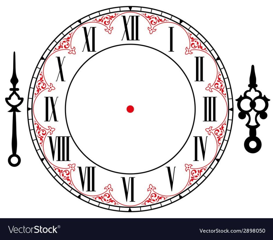Циферблат часов римских на новый год